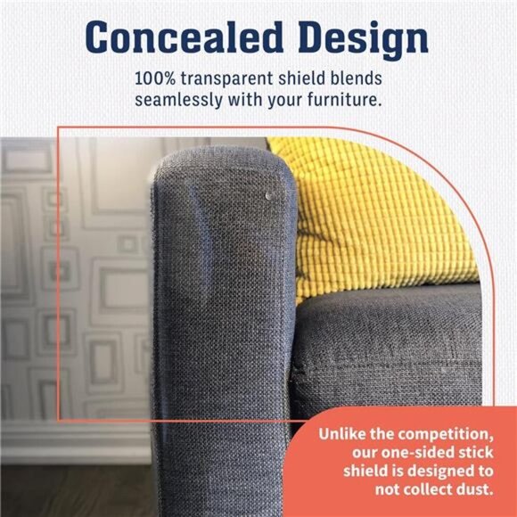 Amazing Shields Sofa Protectors from Pets - 6-Pack of 17-Inch x 12-Inch Cat - Picture 5 of 7